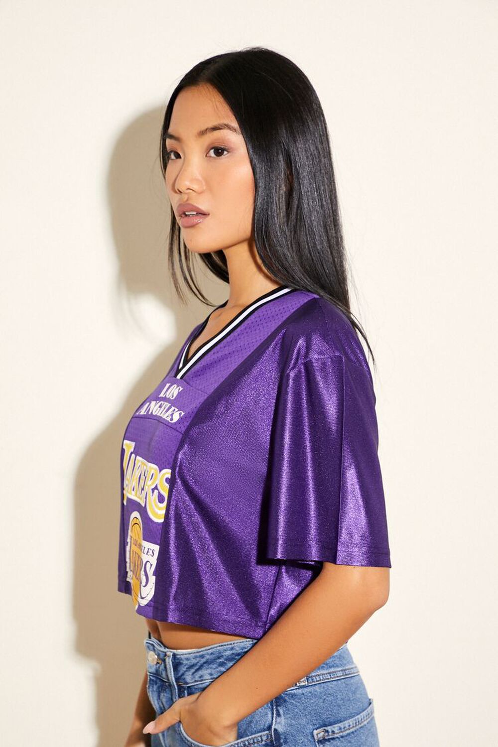 Los Angeles Lakers Mesh Crop Top